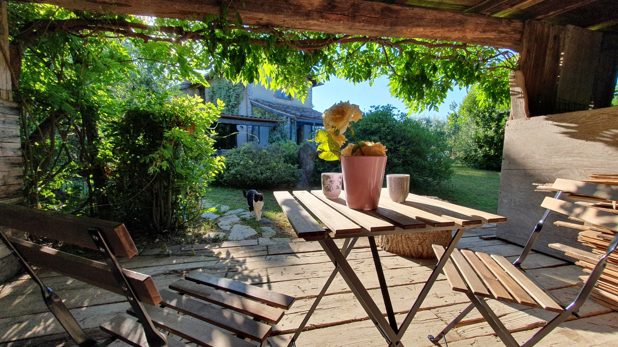 Patio privato affacciato sul verde